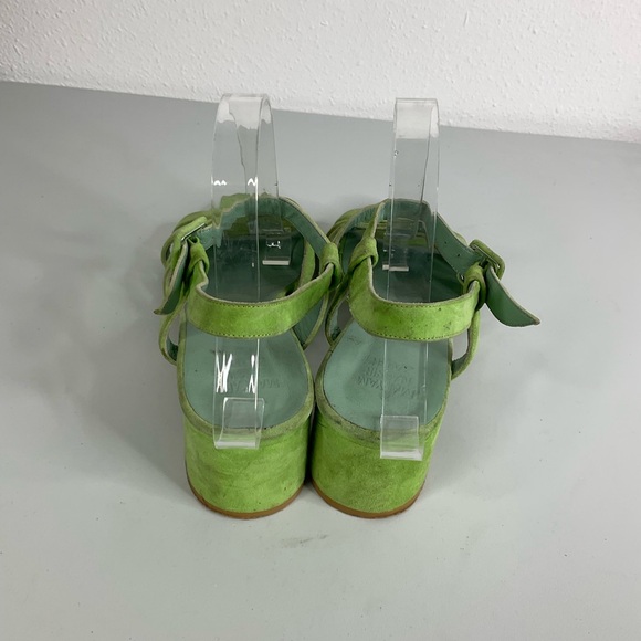 Maryam Nassir Zadeh Palma High Sandals Green Suede Size 40 - Picture 5 of 9